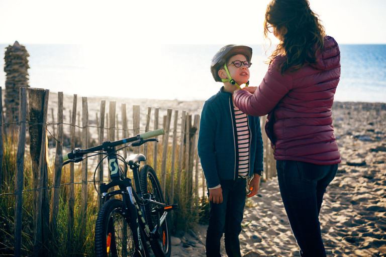 Plage de Villeneuve les Maguelone en Vélo en Famille