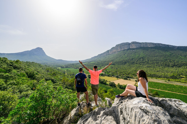 Jeunes en randonnée autour du Pic Saint Loup et des vignobles