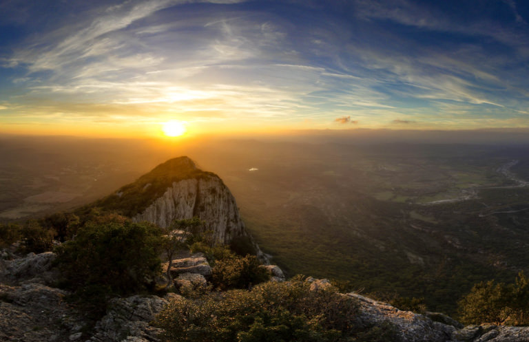 Coucher de soleil depuis le Pic St-Loup