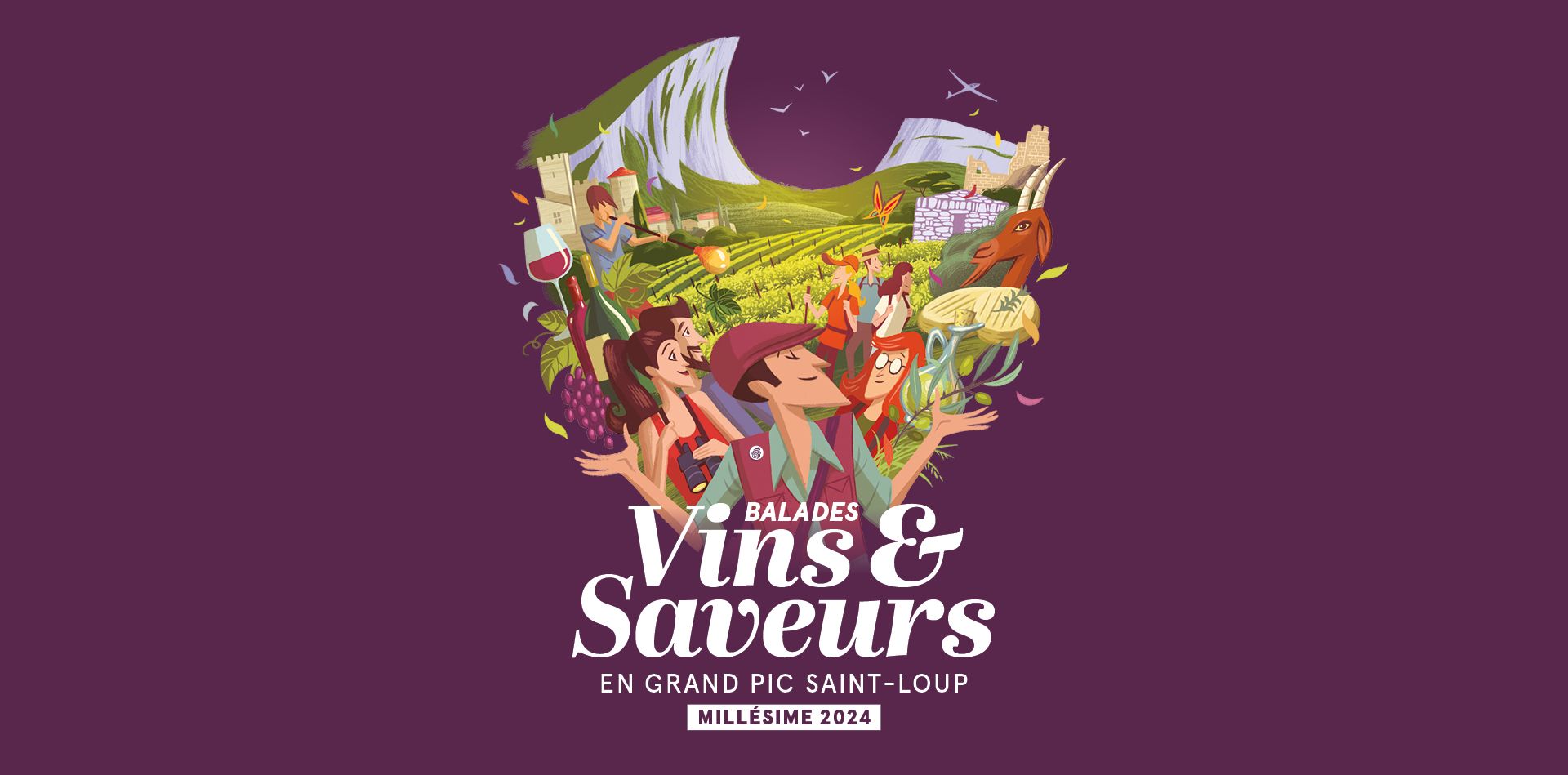 Affiche de l'évènement Balades Vins & Saveurs en Grand Pic Saint-Loup