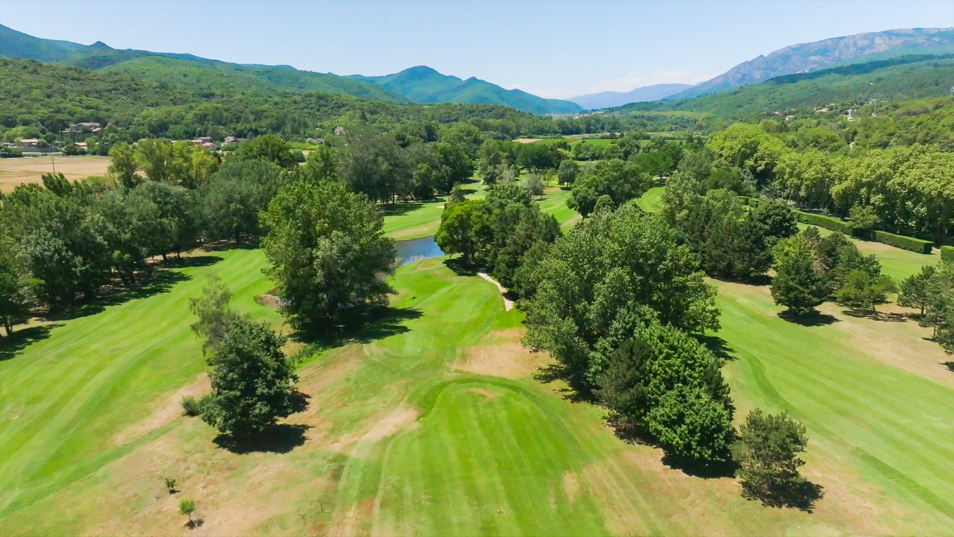 Vue aérienne du golf de Lamalou-les-Bains